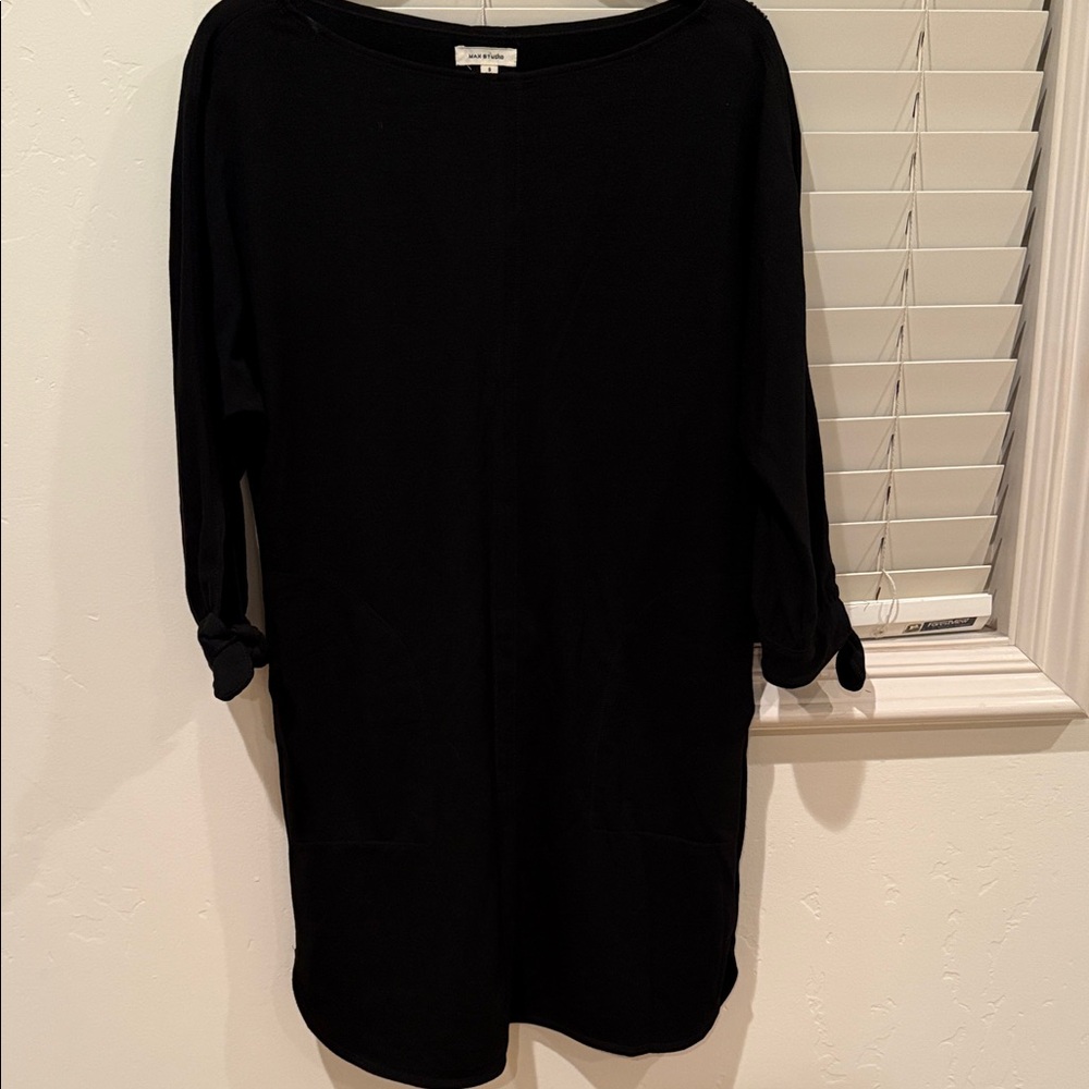 Max Studio Elegant Black Long Sleeve Dress